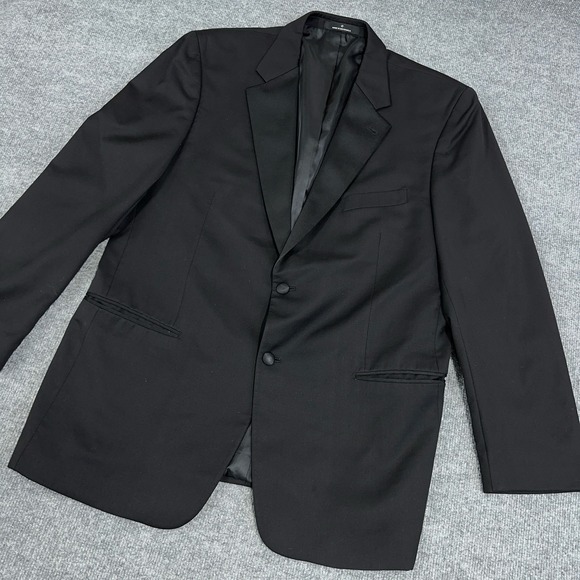 Loro Piana Joseph Abboud Black Tie Jacket Super 120s Tuxedo Blazer Coat Men 44R